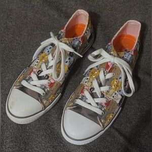 Skechers Bob Colorful Cat Print Sneakers, Sz 9
